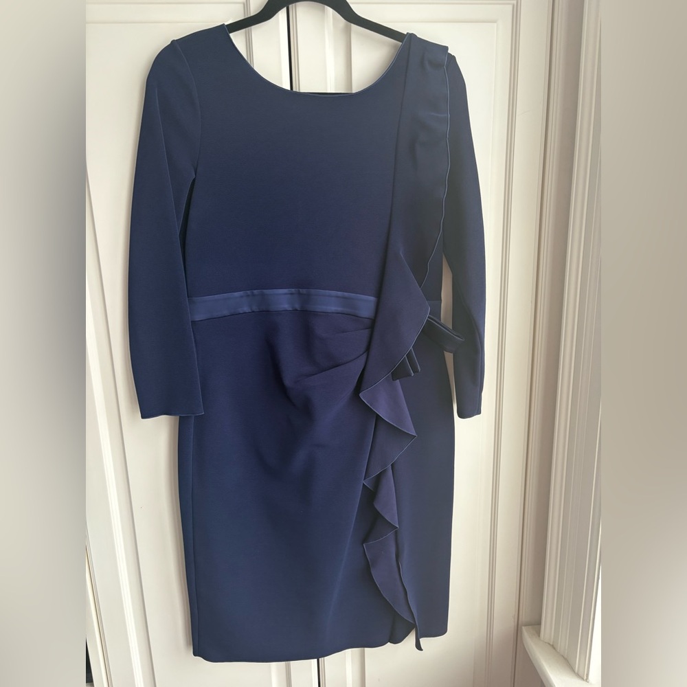 Armani Collezioni Midnight Blue Long Sleeve Dress